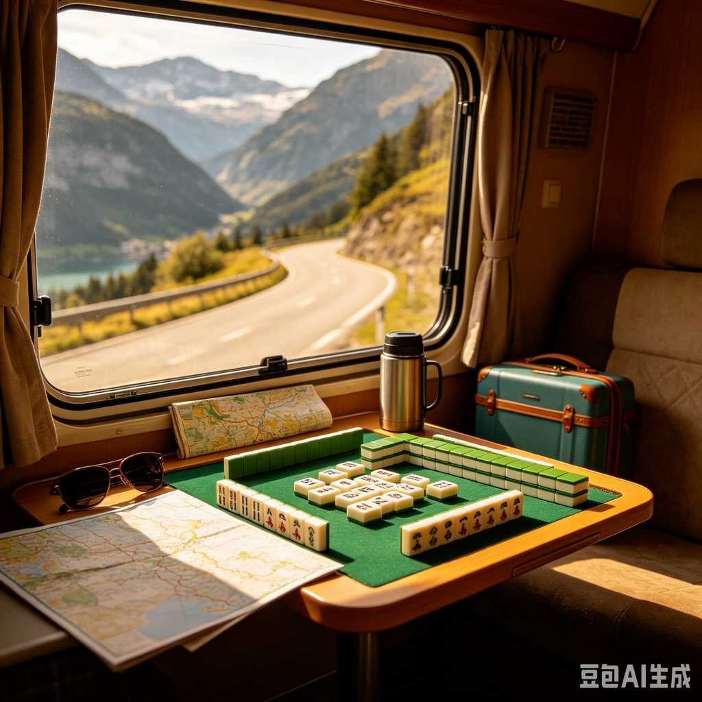 mini travel mahjong set lightweight
